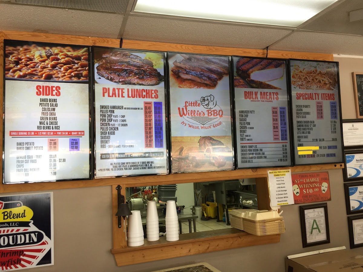 Menu Little Willie's Bbq-2